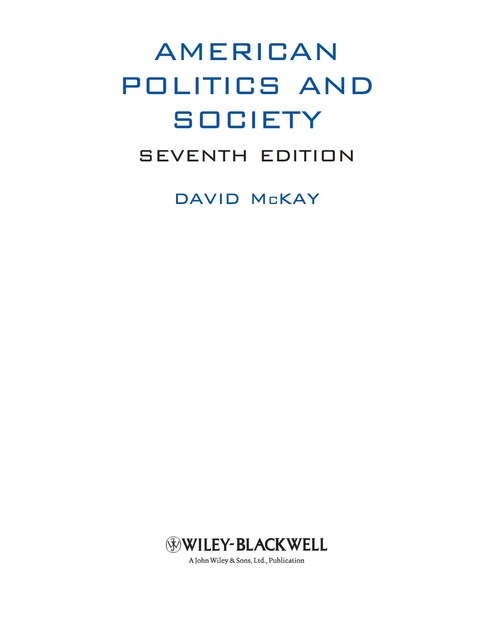 Cover image for book American Politics and Society