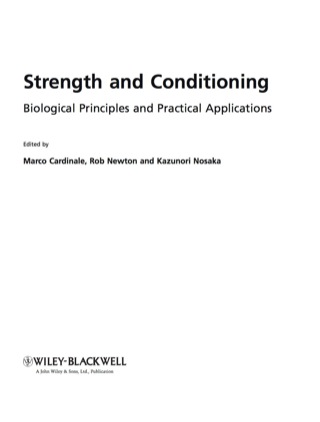 Strength and Conditioning Biological Principles and Practical Applications