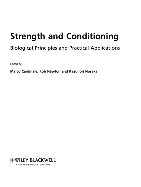 Cover image for book Strength and Conditioning: Biological Principles and Practical Applications