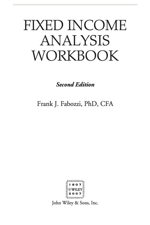 Cover image for book Fixed Income Analysis Workbook