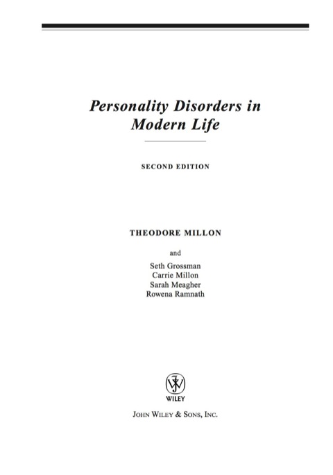 Cover image for book Personality Disorders in Modern Life