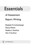 Essentials of Assessment Report Writing - Elizabeth O. Lichtenberger, Nancy Mather, Nadeen L. Kaufman, Alan S. Kaufman