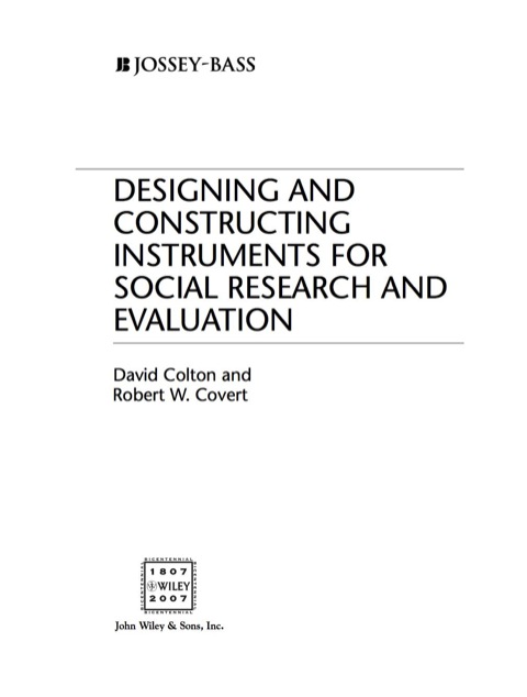 Cover image for book Designing and Constructing Instruments for Social Research and Evaluation