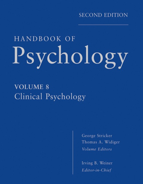 Cover image for book Handbook of Psychology, Clinical Pschychology