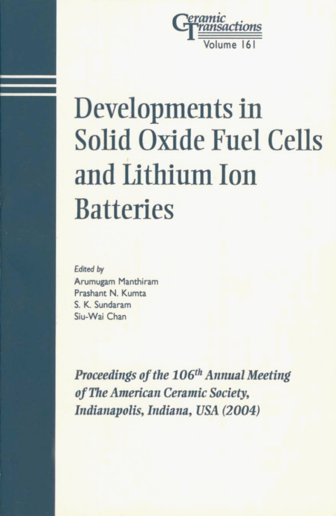 Cover image for book Developments in Solid Oxide Fuel Cells and Lithium Ion Batteries