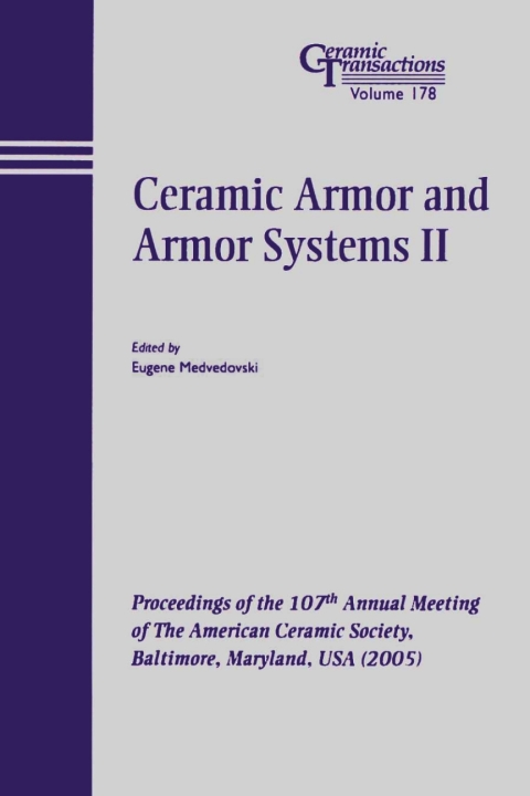 Cover image for book Ceramic Armor and Armor Systems II