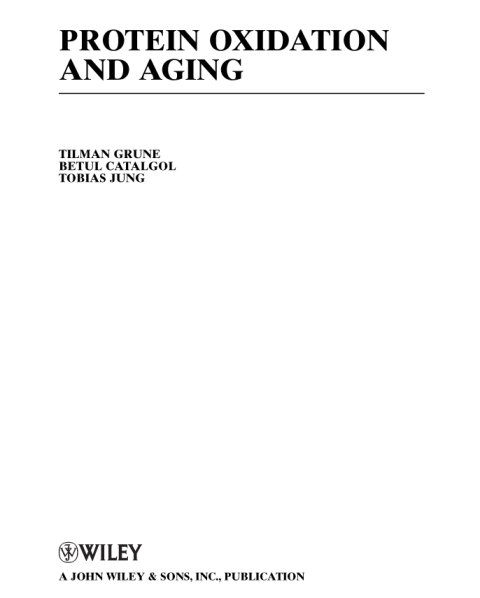 Cover image for book Protein Oxidation and Aging