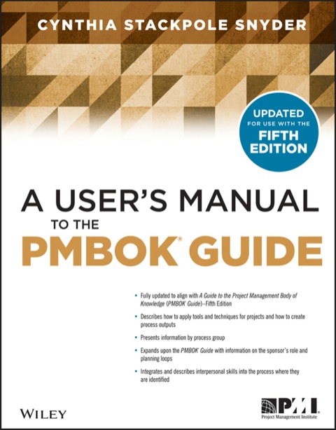 Cover image for book A User's Manual to the PMBOK Guide