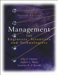 MANAGEMENT FOR ENGINEERS SCIENTISTS AND TECHNOLOGISTS