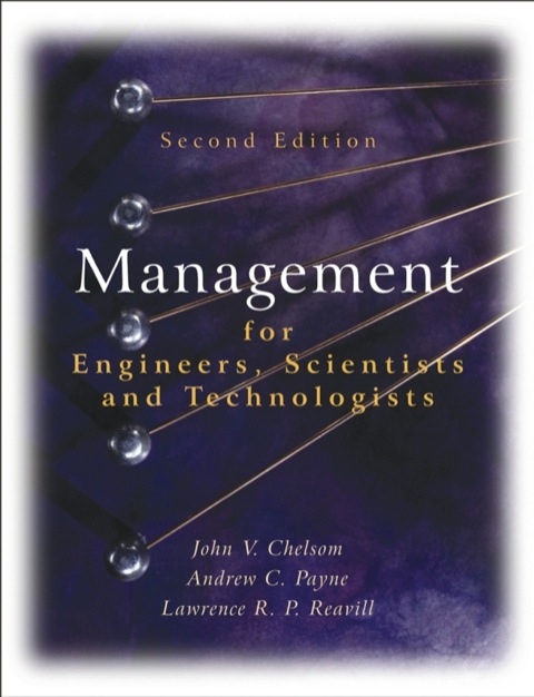 Cover image for book Management for Engineers, Scientists and Technologists