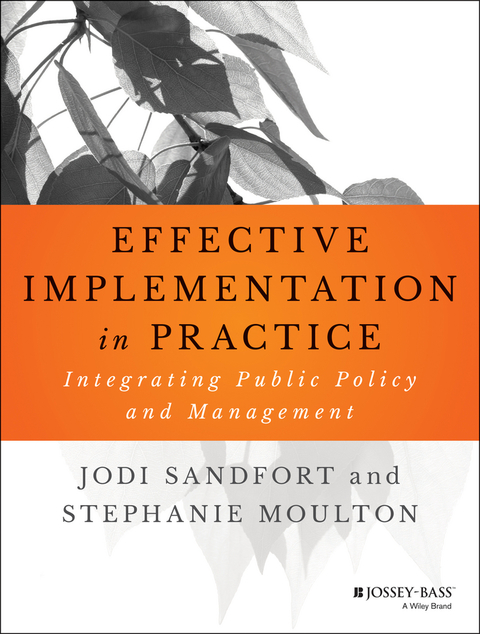 Cover image for book Effective Implementation In Practice: Integrating Public Policy and Management