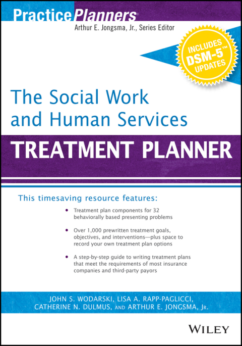 Cover image for book The Social Work and Human Services Treatment Planner, with DSM 5 Updates