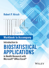 Cover image: Workbook to Accompany Introduction to Biostatistical Applications in Health Research with Microsoft Office Excel 1st edition 9781119089865