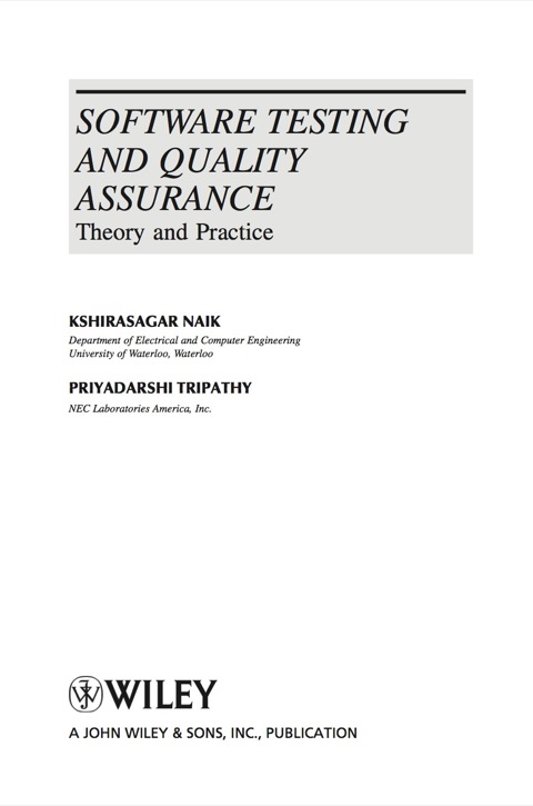 Cover image for book Software Testing and Quality Assurance: Theory and Practice