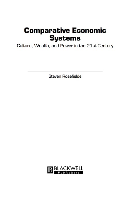 Cover image for book Comparative Economic Systems: Culture, Wealth, and Power in the 21st Century