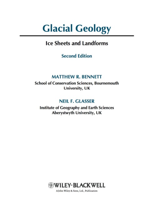 Cover image for book Glacial Geology - Ice Sheets and Landforms