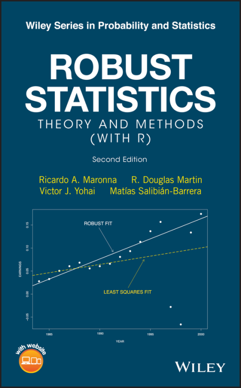 Cover image for book Robust Statistics: Theory and Methods (with R), 2nd Edition