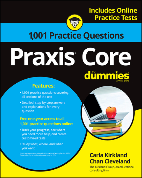 Cover image for book 1,001 Praxis Core Practice Questions For Dummies with Online Practice