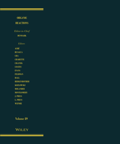 Cover image for book Organic Reactions, Volume 89