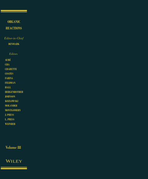 Cover image for book Organic Reactions, Volume 88