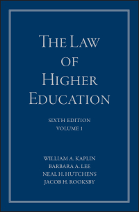 صورة الغلاف: The Law of Higher Education, A Comprehensive Guide to Legal Implications of Administrative Decision Making 6th edition 9781119271840