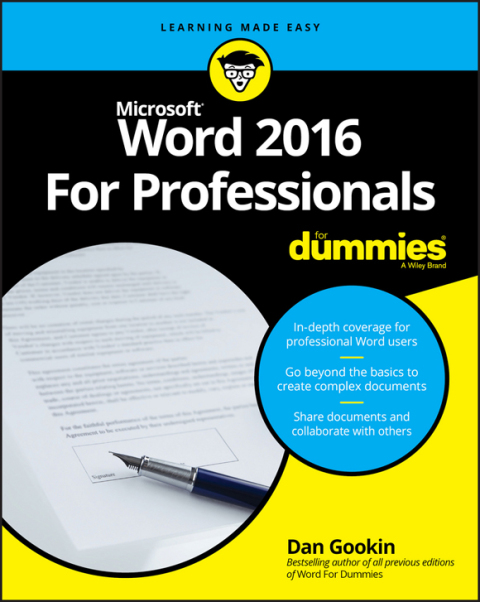 Cover image for book Word 2016 For Professionals For Dummies