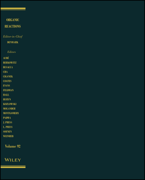 Cover image for book Organic Reactions, Volume 92