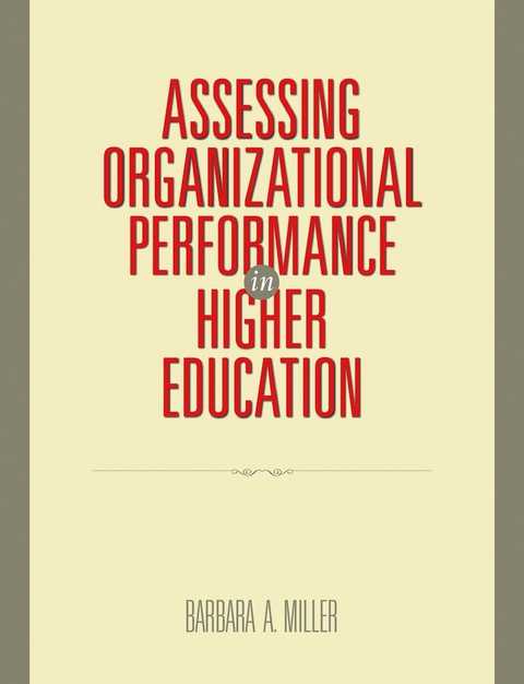 Cover image for book Assessing Organizational Performance in Higher Education