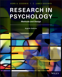 صورة الغلاف: Research in Psychology: Methods and Design 8th edition 9781119330448