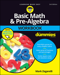 Imagen de portada: Basic Math and Pre-Algebra Workbook For Dummies 3rd edition 9781119357513