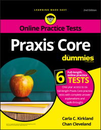 Cover image: Praxis Core For Dummies with Online Practice Tests 2nd edition 9781119382409
