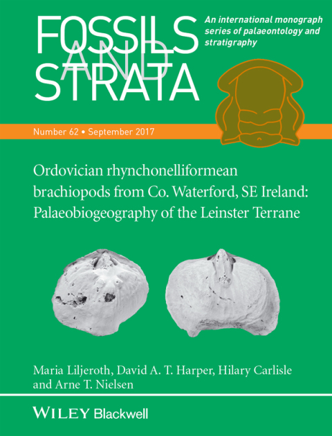 Cover image for book Ordovician rhynchonelliformean brachiopods from Co. Waterford, SE Ireland: Palaeobiogeography of the Leinster Terrane