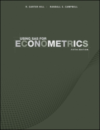 Cover image: Using SAS for Econometrics 5th edition 9781119502159