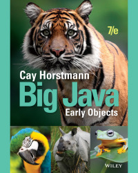 Big Java Early Objects Enhanced Etext 7th Edition Print Isbn 9781119499527 Etext Isbn 9781119499091 Vitalsource