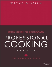Cover image: Study Guide to Accompany Professional Cooking for Canadian Chefs 9th edition 9781119506379
