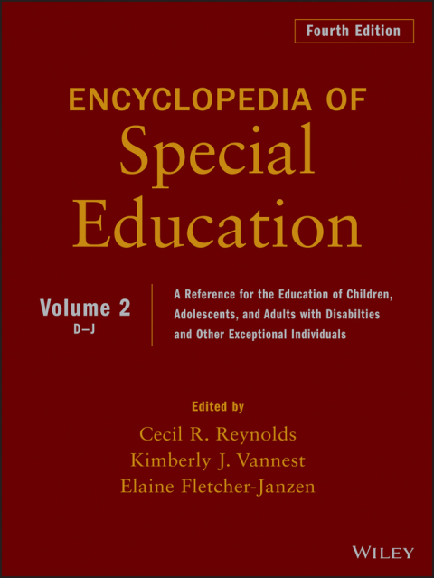 Cover image for book Encyclopedia of Special Education, Volume 2: A Reference for the Education of Children, Adolescents, and Adults Disabilities and Other Exceptional Individuals
