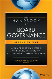 Imagen de portada: The Handbook of Board Governance 2nd edition 9781119537168