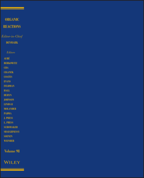 Cover image for book Organic Reactions, Volume 98