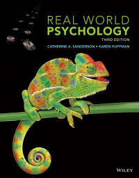 Cover image: Real World Psychology 3rd edition 9781119577751
