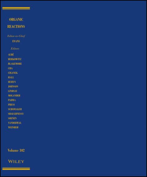 Cover image for book Organic Reactions, Volume 102