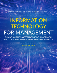 Imagen de portada: Information Technology for Management: Driving Digital Transformation to Increase Local and Global Performance, Growth and Sustainability 12th edition 9781119702900