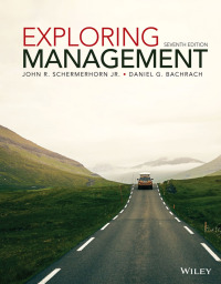 Cover image: Exploring Management 7th edition 9781119704188