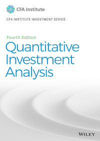 Cover image: Quantitative Investment Analysis 4th edition 9781119743620