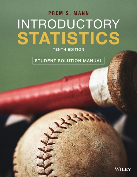 Cover image for book Introductory Statistics, Student Solutions Manual