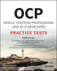 Titelbild: OCP Oracle Certified Professional Java SE 17 Developer Practice Tests 1st edition 9781119864615
