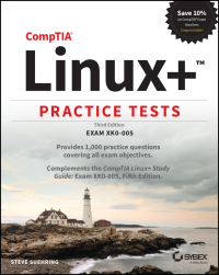 Cover image: CompTIA Linux  Practice Tests 3rd edition 9781119879619