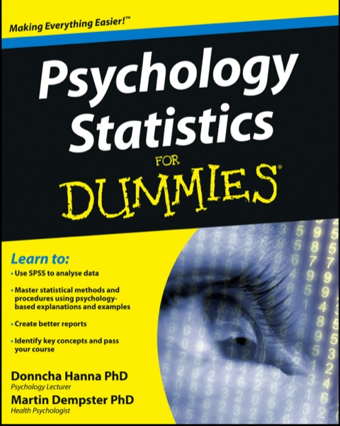 Cover image for book Psychology Statistics For Dummies