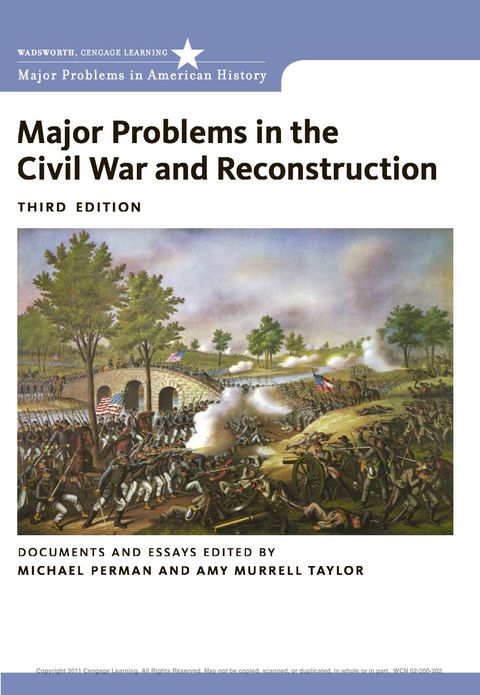 Cover image for book Major Problems in the Civil War and Reconstruction: Documents and Essays