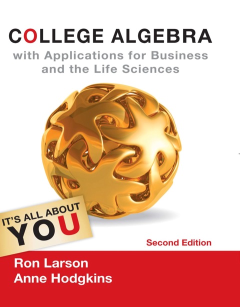 Cover image for book College Algebra with Applications for Business and Life Sciences