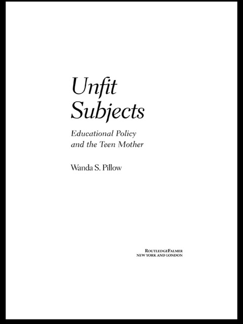 Cover image for book Unfit Subjects